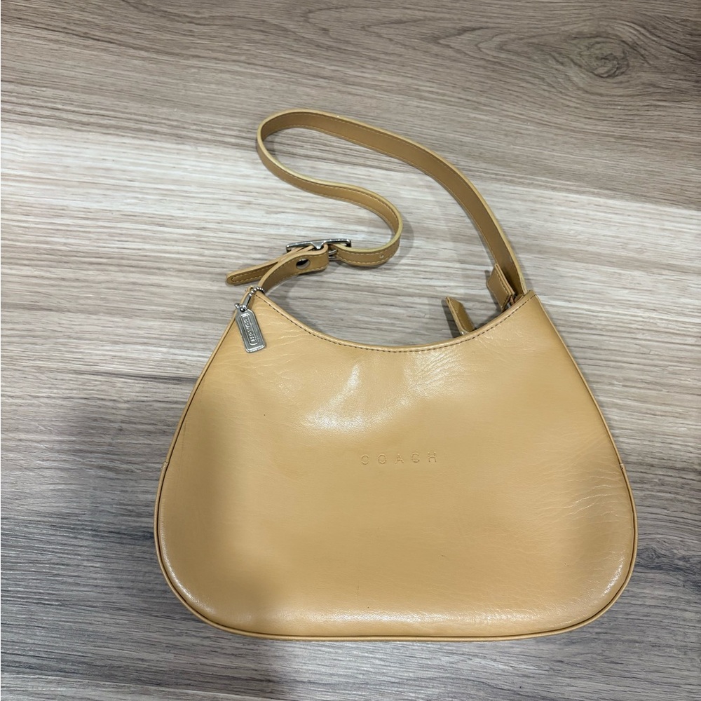 COACH Genuine Leather Tan Shoulder Bag